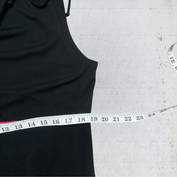 VTG Y2K Taboo Babydoll Asymmetrical Maxi Dress 2X Fairy Goth Black Pink - Picture 14 of 16